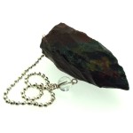 Bloodstone Hand Knapped Gemstone Pendulum